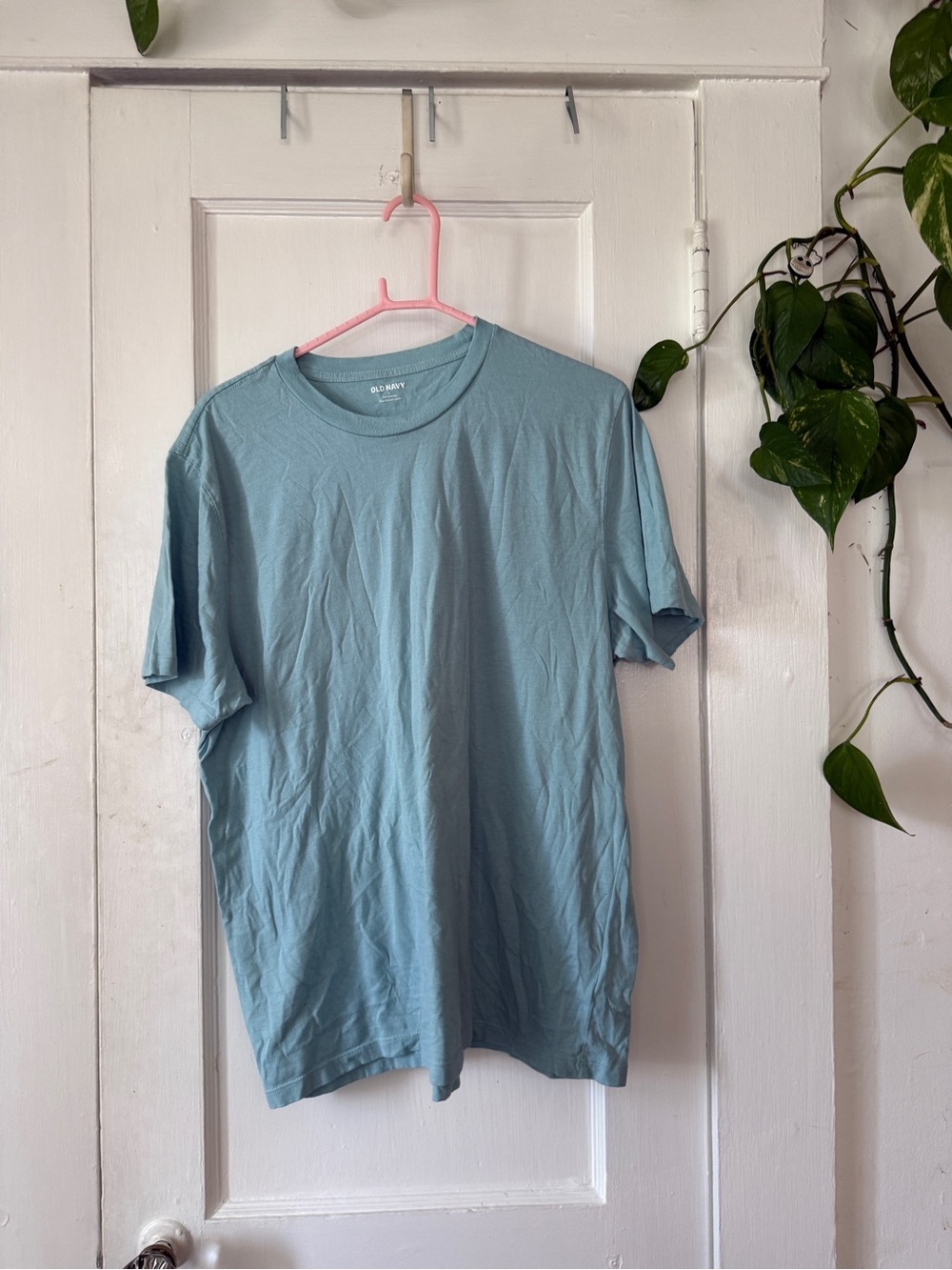 Old Navy Light Blue Short Sleeve Crewneck Tee soft-washed